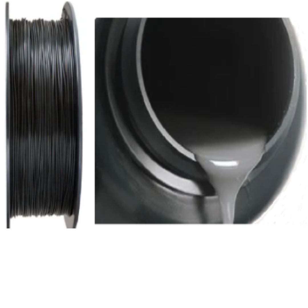 PLASTIC FILAMENT AND LIQUID RESIN 